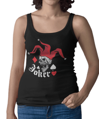 Thumbnail for Joker Skull Tattoo Design Adult Womens Vest Top 8Ball