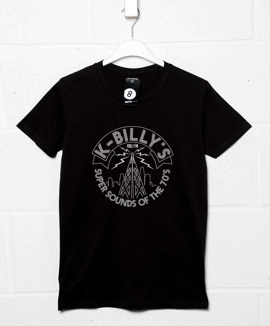 K Billy's Radio Mast Logo Mens Graphic T-Shirt 8Ball