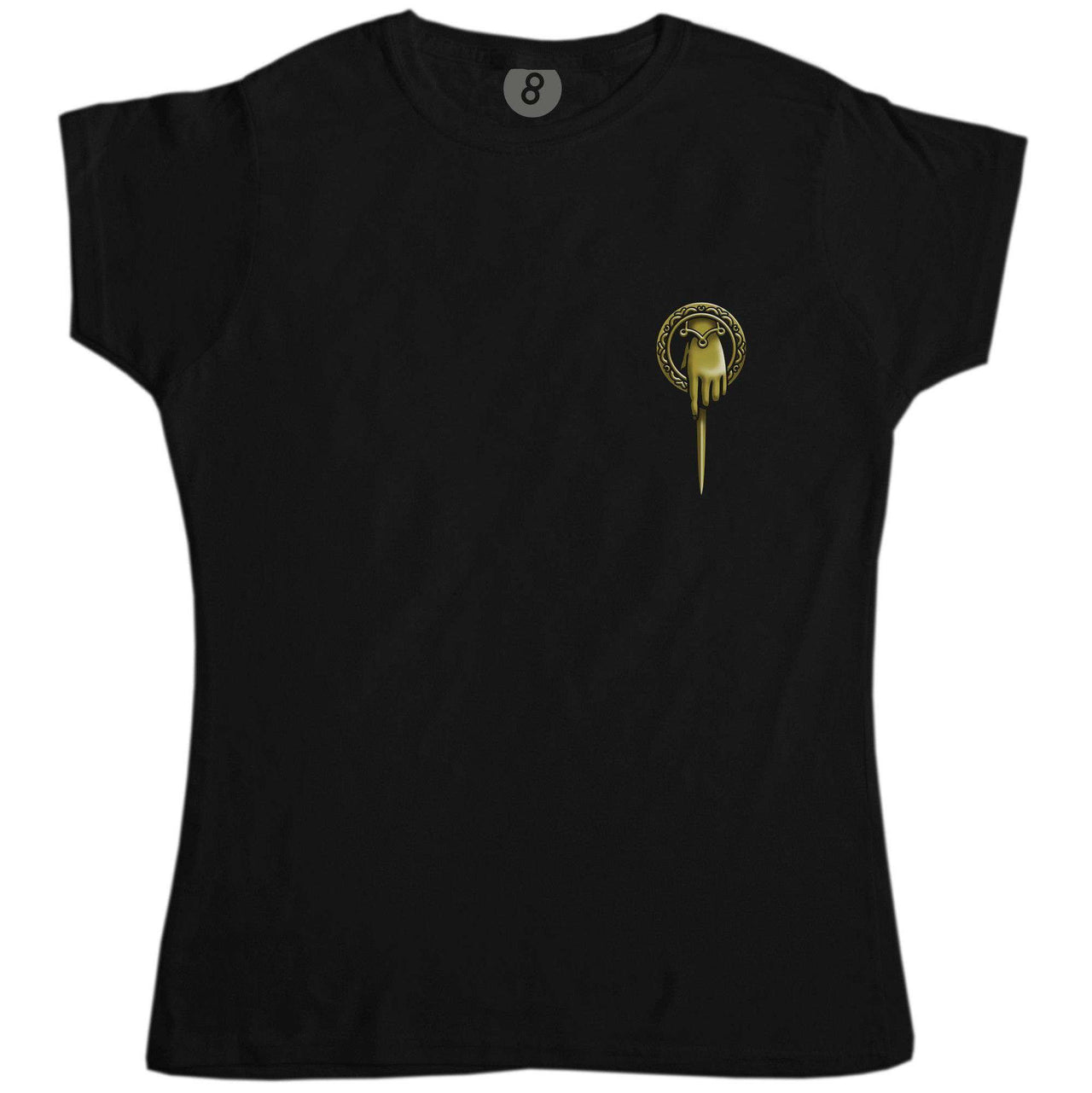 Kings Hand Pocket Print T-Shirt for Women 8Ball