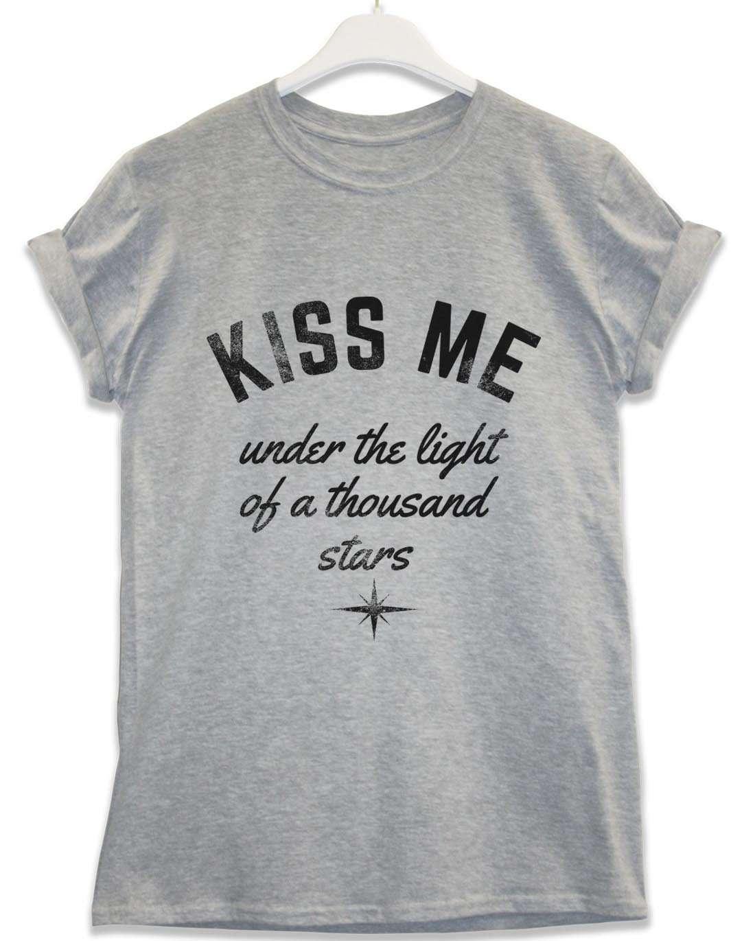 Kiss Me Under Stars Lyric Quote Mens T-Shirt 8Ball