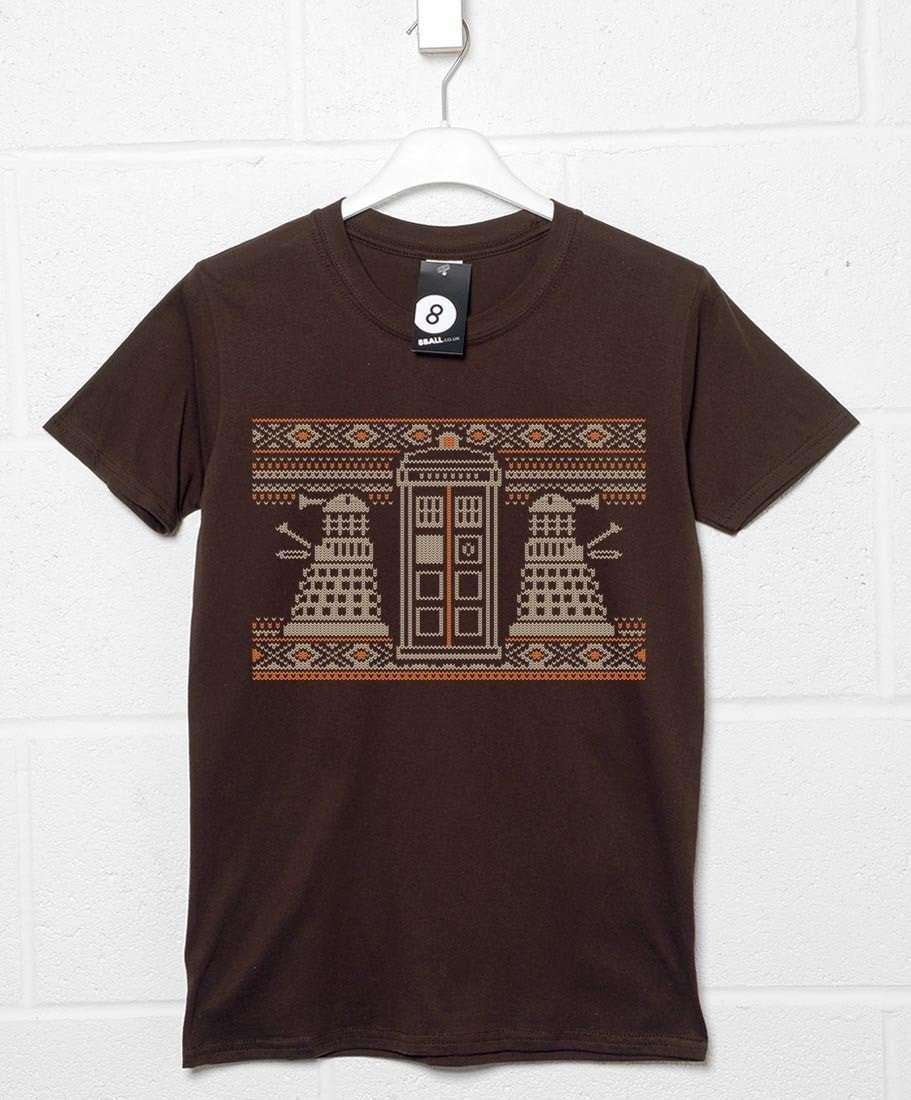 Knitted Jumper Style Dr Who Mens T-Shirt 8Ball