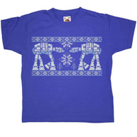 Thumbnail for Knitted Jumper Style Snow Walkers Kids Graphic T-Shirt 8Ball