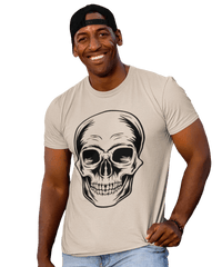 Thumbnail for Large Skull Tattoo Design Adult Unisex Mens Graphic T-Shirt 8Ball