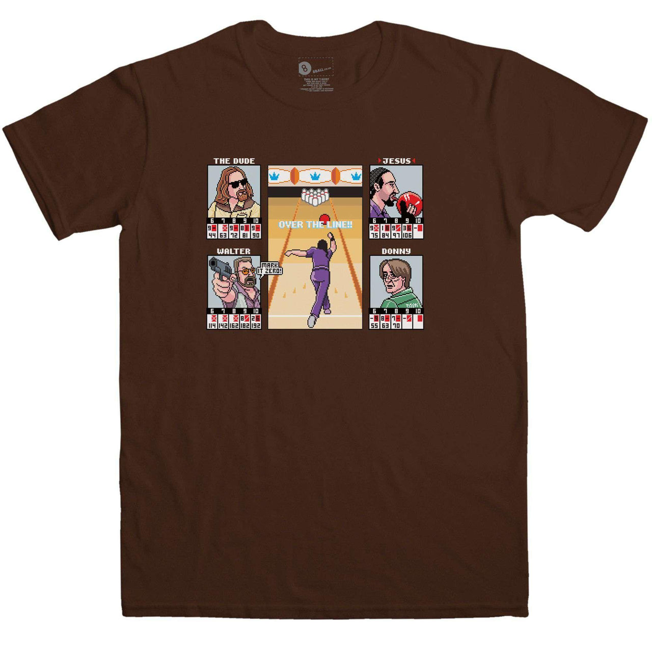 Lebowski Bowling Game T-Shirt For Men 8Ball