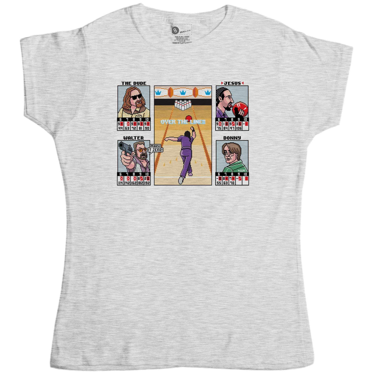 Lebowski Bowling Game Womens Style T-Shirt 8Ball