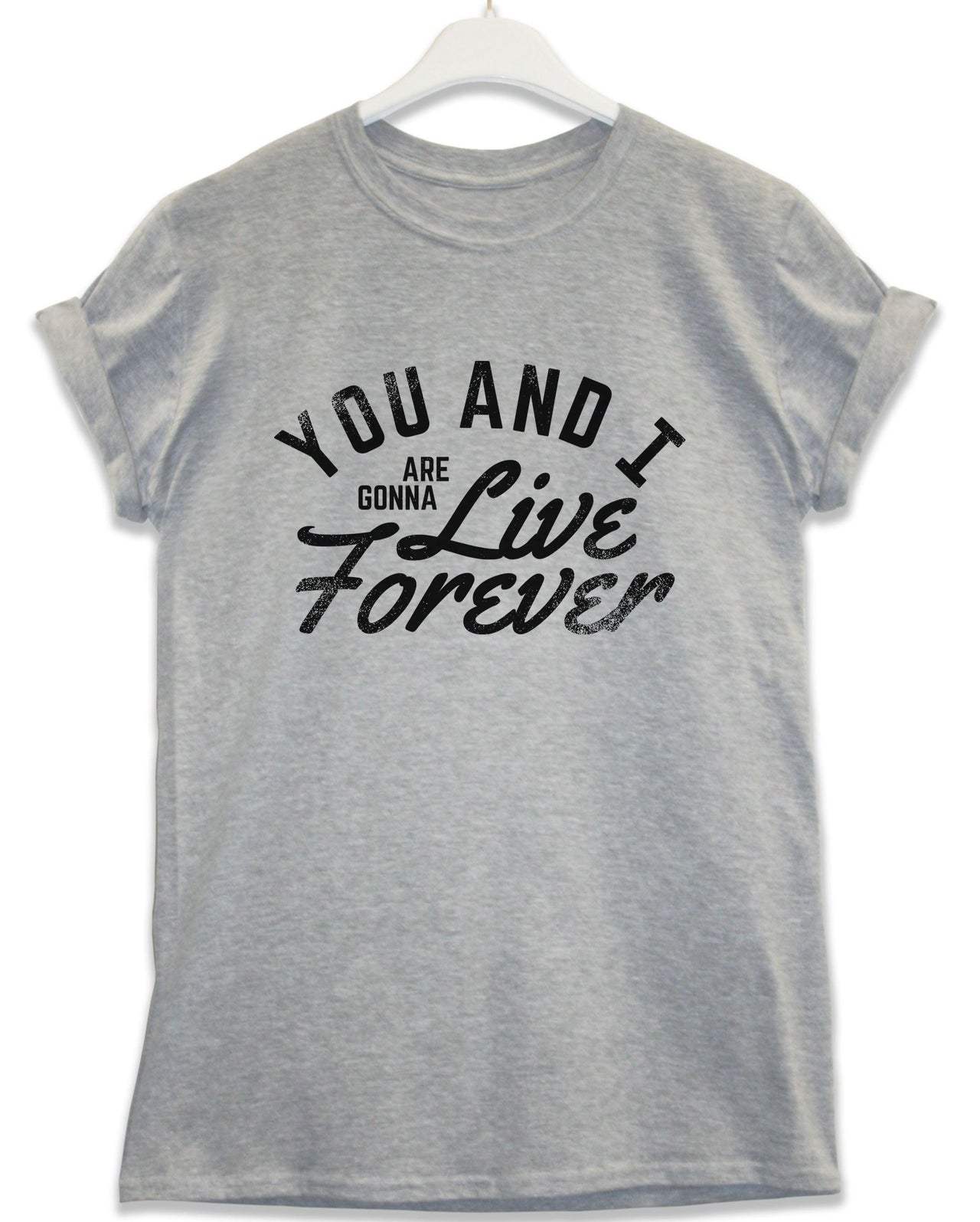 Live Forever Lyric Quote Mens T-Shirt 8Ball