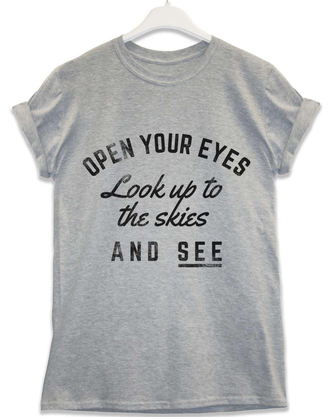 Look Up to the Skies Lyric Quote Unisex T-Shirt 8Ball