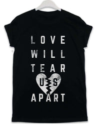 Thumbnail for Love Will Tear Us Apart Lyric Quote Graphic T-Shirt For Men 8Ball