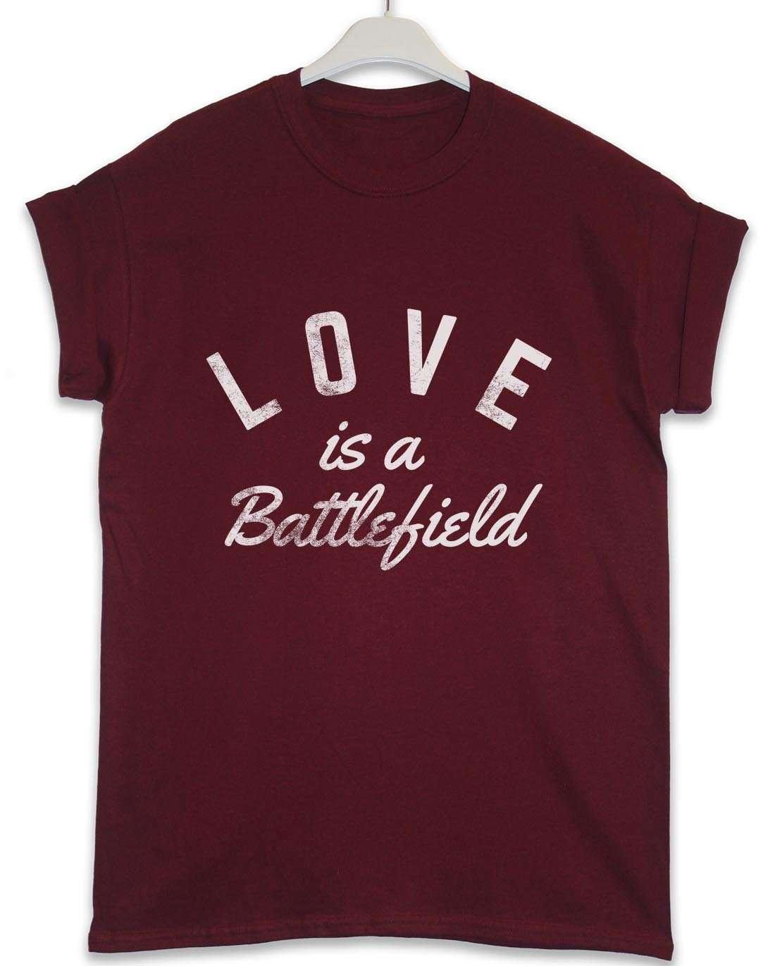 Love is a Battlefield Lyric Quote Mens Graphic T-Shirt 8Ball