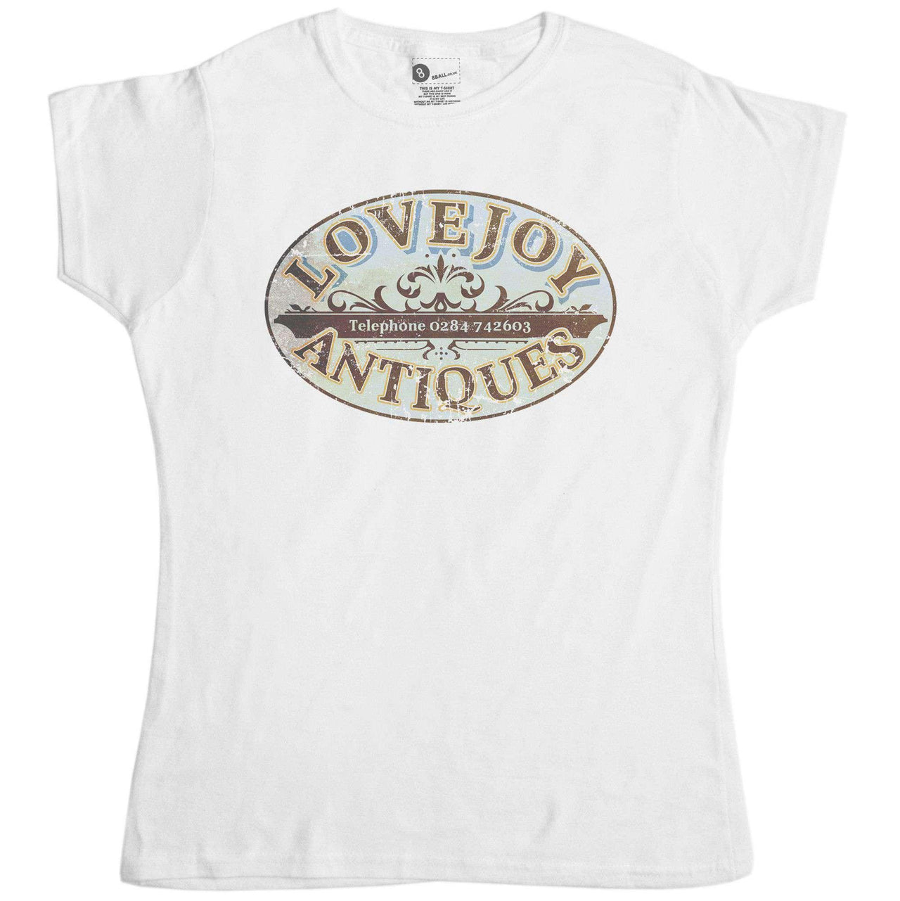 Lovejoy Antiques Womens T-Shirt 8Ball
