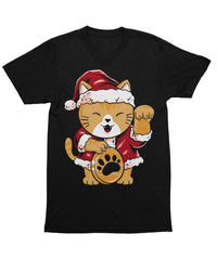 Thumbnail for Lucky Meow Santa Unisex Christmas Mens Graphic T-Shirt 8Ball