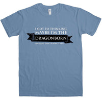 Thumbnail for Maybe I'm The Dragonborn Mens Graphic T-Shirt 8Ball