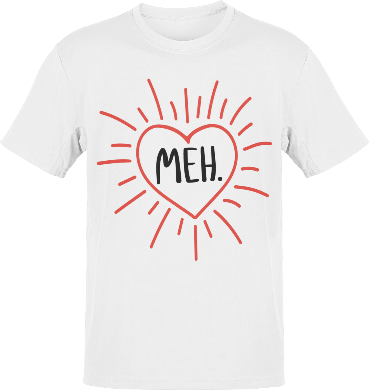 Meh Valentines Exploding Heart Adult Mens T-Shirt 8Ball