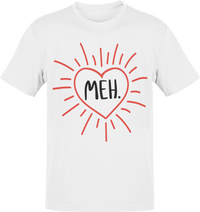 Thumbnail for Meh Valentines Exploding Heart Adult Mens T-Shirt 8Ball