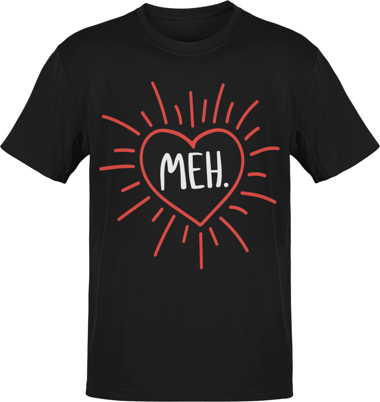 Meh Valentines Exploding Heart Adult Mens T-Shirt 8Ball