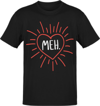 Thumbnail for Meh Valentines Exploding Heart Adult Mens T-Shirt 8Ball