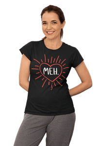 Thumbnail for Meh Valentines Exploding Heart Fitted Womens T-Shirt 8Ball