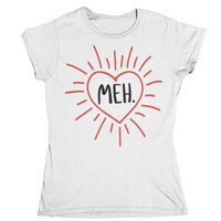 Thumbnail for Meh Valentines Exploding Heart Fitted Womens T-Shirt 8Ball