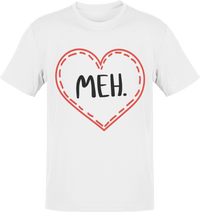 Thumbnail for Meh Valentines Heart Adult T-Shirt For Men 8Ball