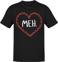 Thumbnail for Meh Valentines Heart Adult T-Shirt For Men 8Ball