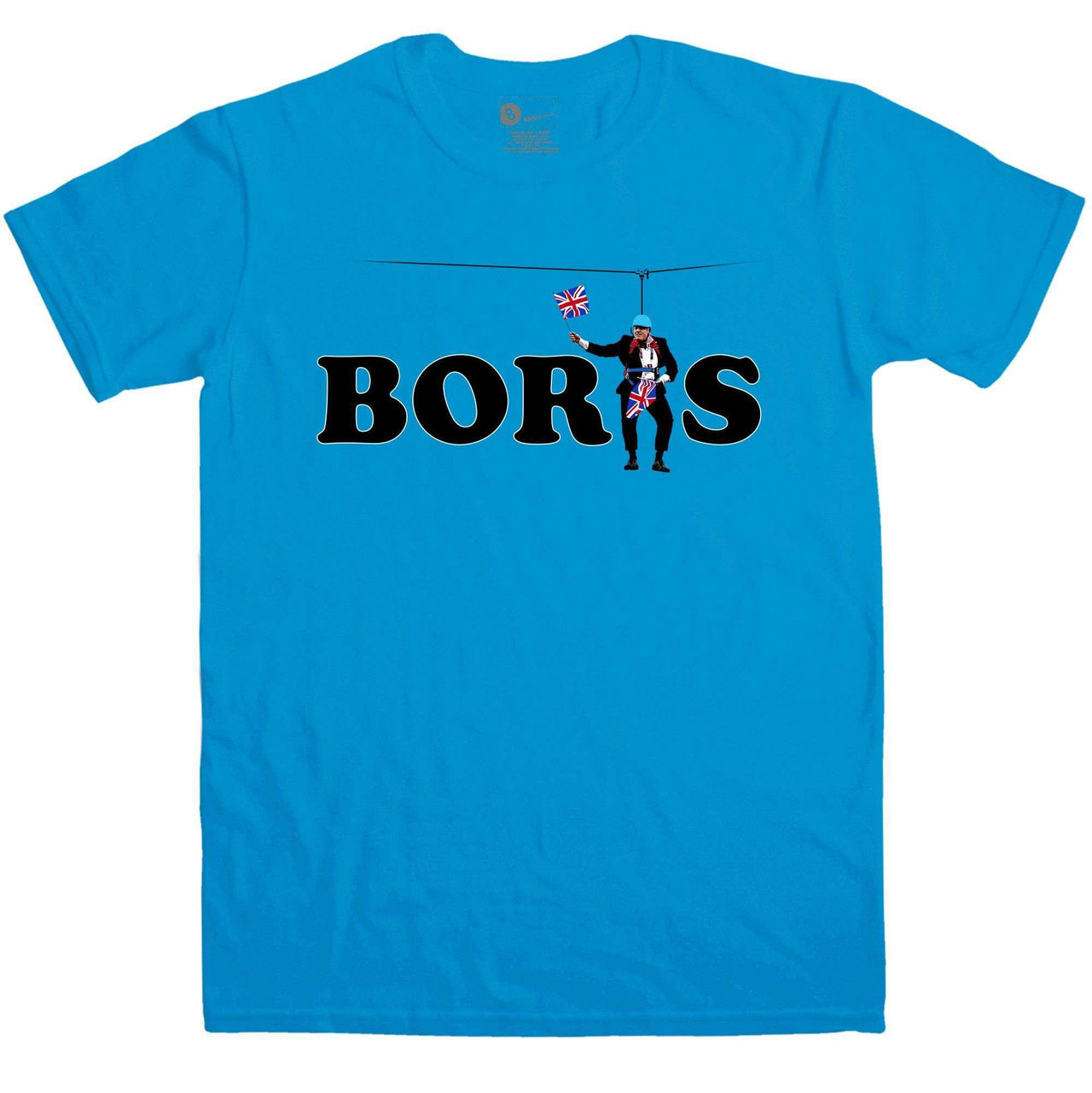 Mens Political Boris Zipline Graphic T-Shirt For Men 8Ball