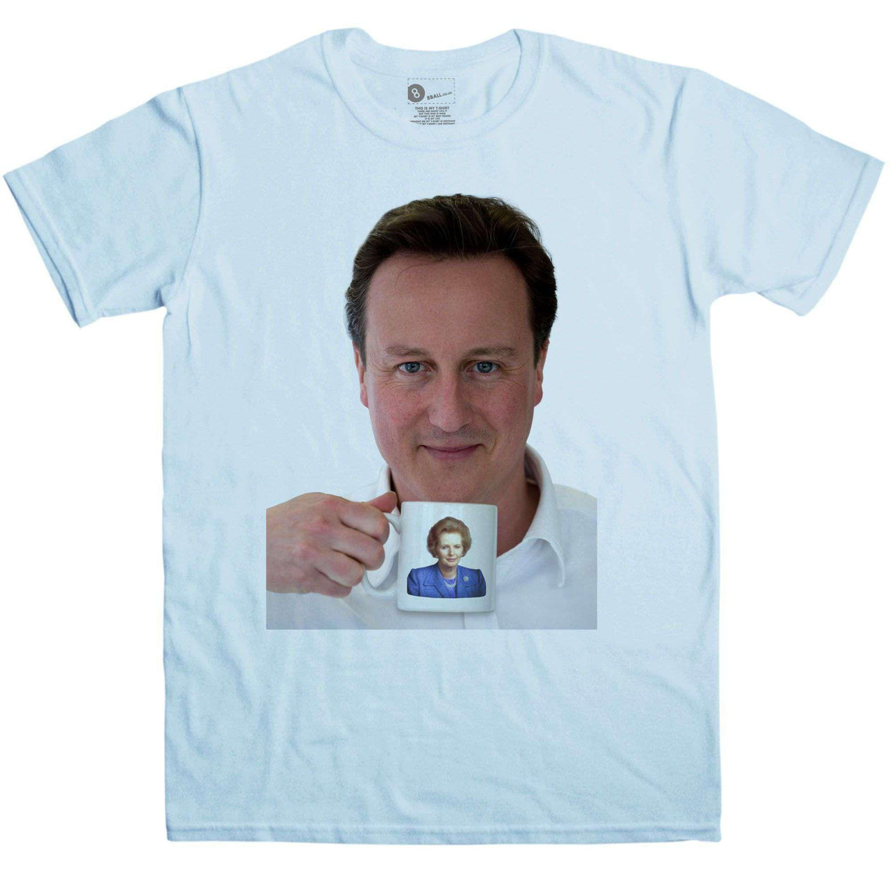 Mens Political Dave With Maggie Mug Mens T-Shirt 8Ball