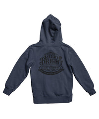 Thumbnail for Merry Bright Light Company Mono-Colour Back Printed Christmas Unisex Hoodie 8Ball