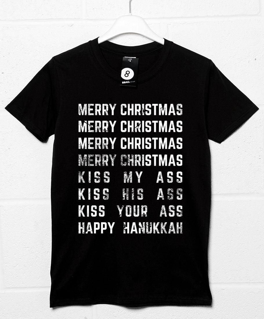 Merry Christmas Kiss My Ass Mens T-Shirt 8Ball