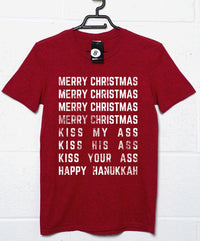 Thumbnail for Merry Christmas Kiss My Ass Mens T-Shirt 8Ball