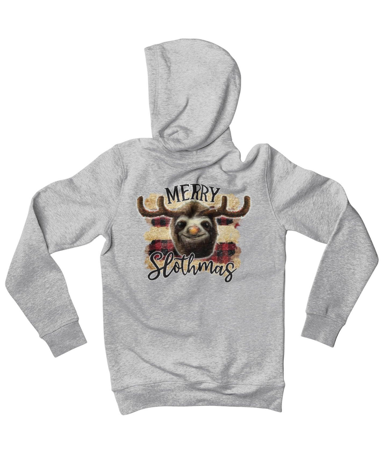 Merry Slothmas Back Printed Sloth Christmas Unisex Hoodie 8Ball