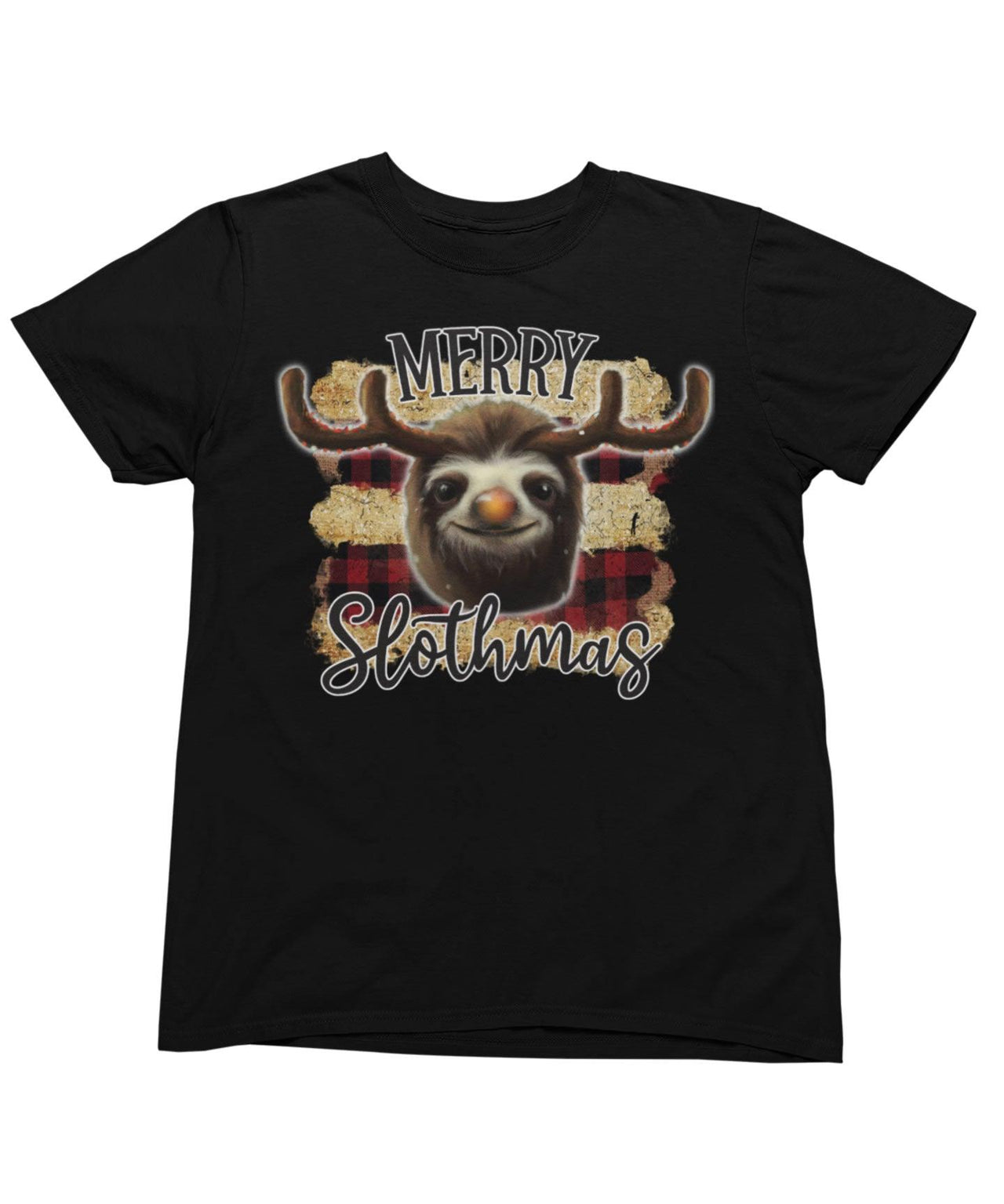 Merry Slothmas Christmas Unisex Mens T-Shirt 8Ball