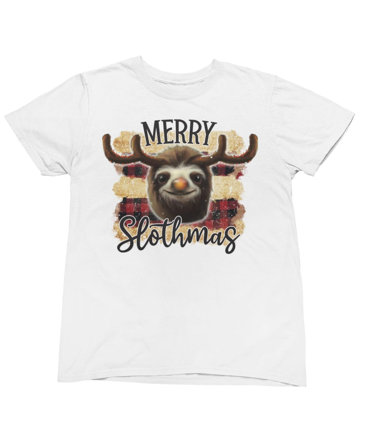 Merry Slothmas Christmas Unisex Mens T-Shirt 8Ball