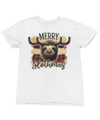 Thumbnail for Merry Slothmas Christmas Unisex Mens T-Shirt 8Ball