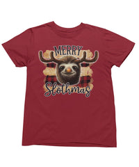 Thumbnail for Merry Slothmas Christmas Unisex Mens T-Shirt 8Ball