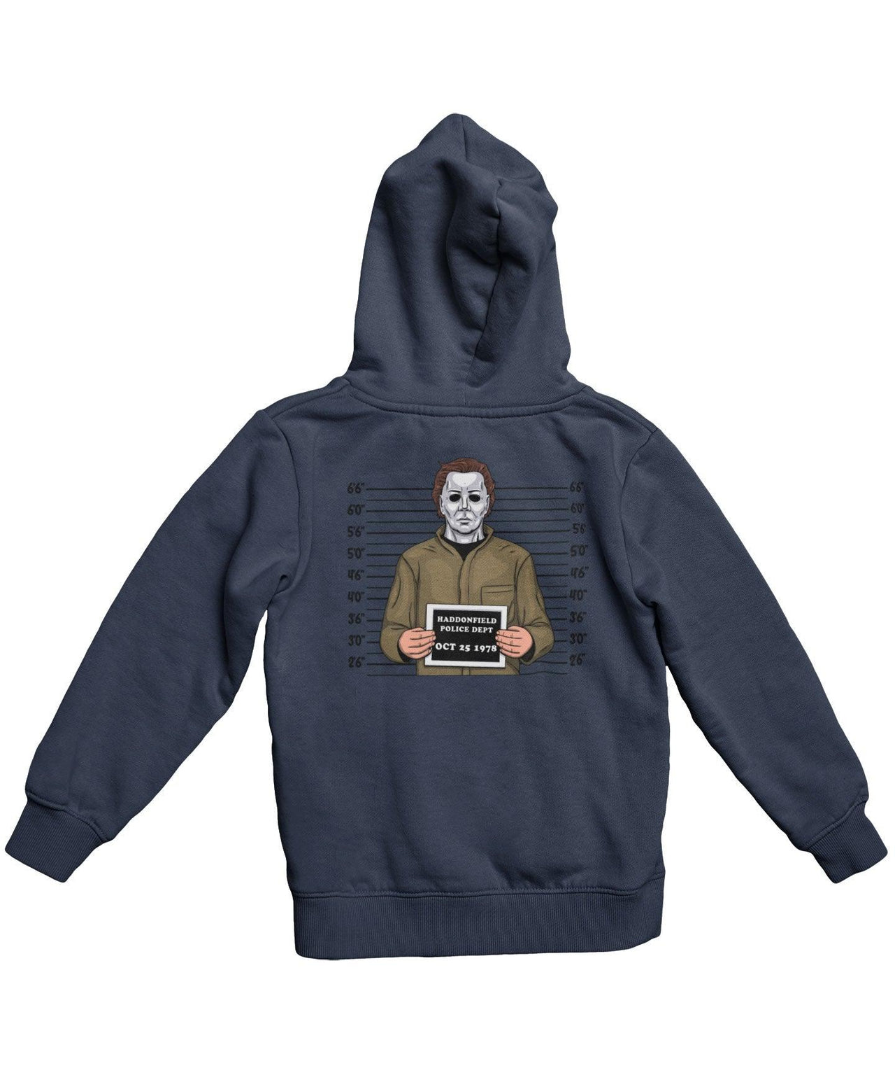 Michael Myers Mugshot Horror Film Tribute Adult Back Printed Hoodie For Men and Women 8Ball