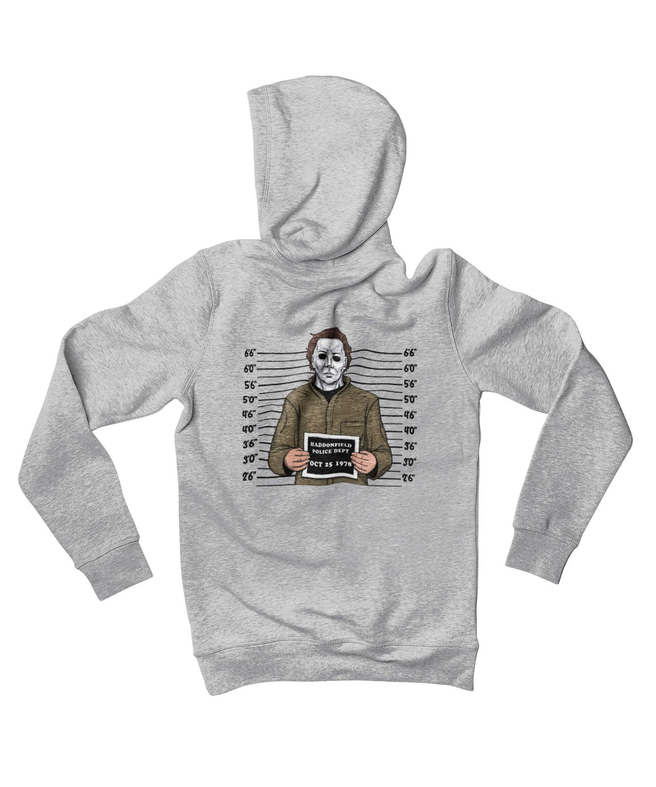 Michael Myers Mugshot Horror Film Tribute Adult Back Printed Hoodie For Men and Women 8Ball