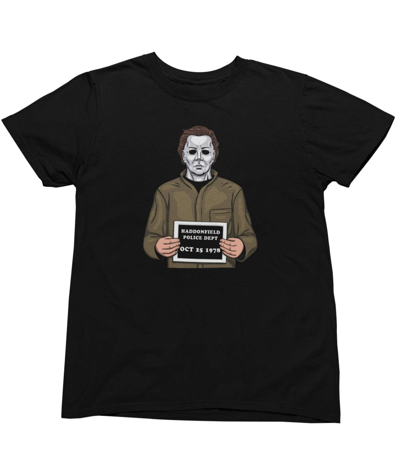 Michael Myers Mugshot Horror Film Tribute T-Shirt For Men 8Ball