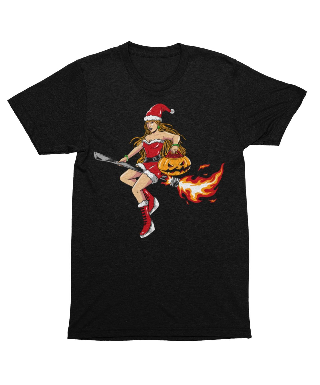 Moon Witch Santa Unisex Christmas Graphic T-Shirt For Men 8Ball