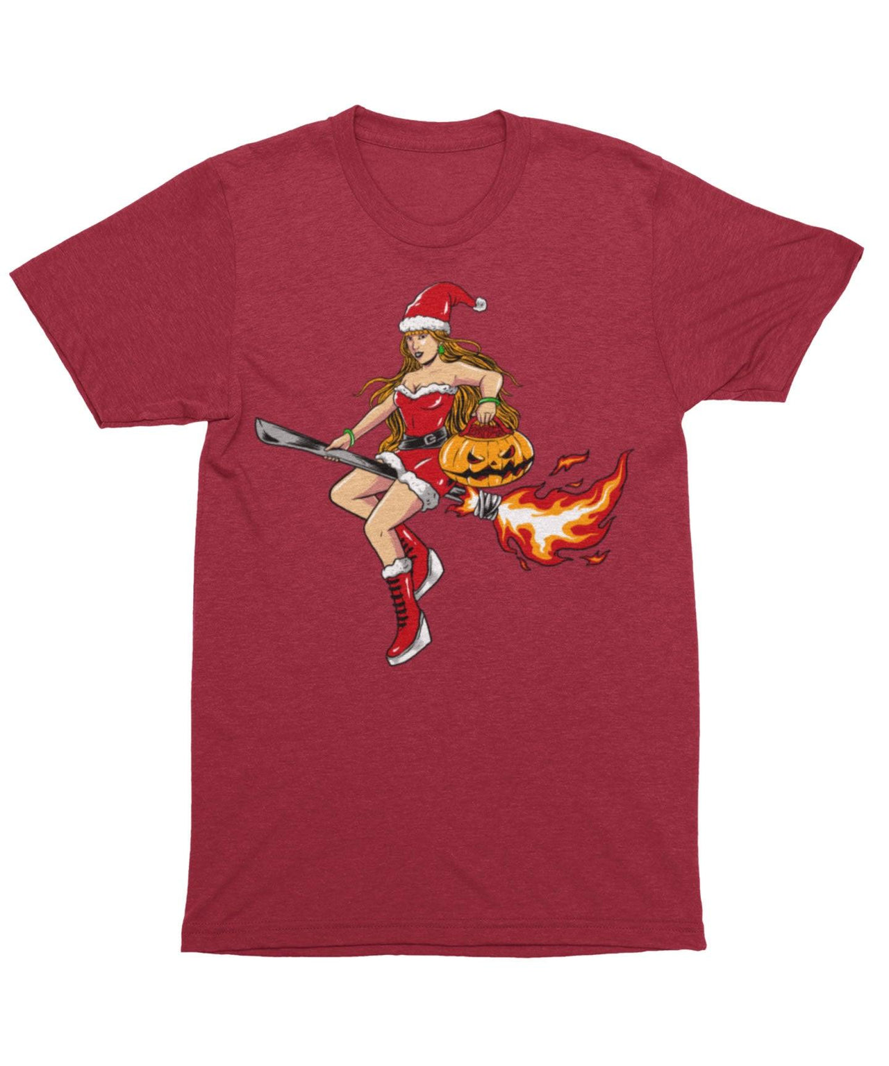 Moon Witch Santa Unisex Christmas Graphic T-Shirt For Men 8Ball