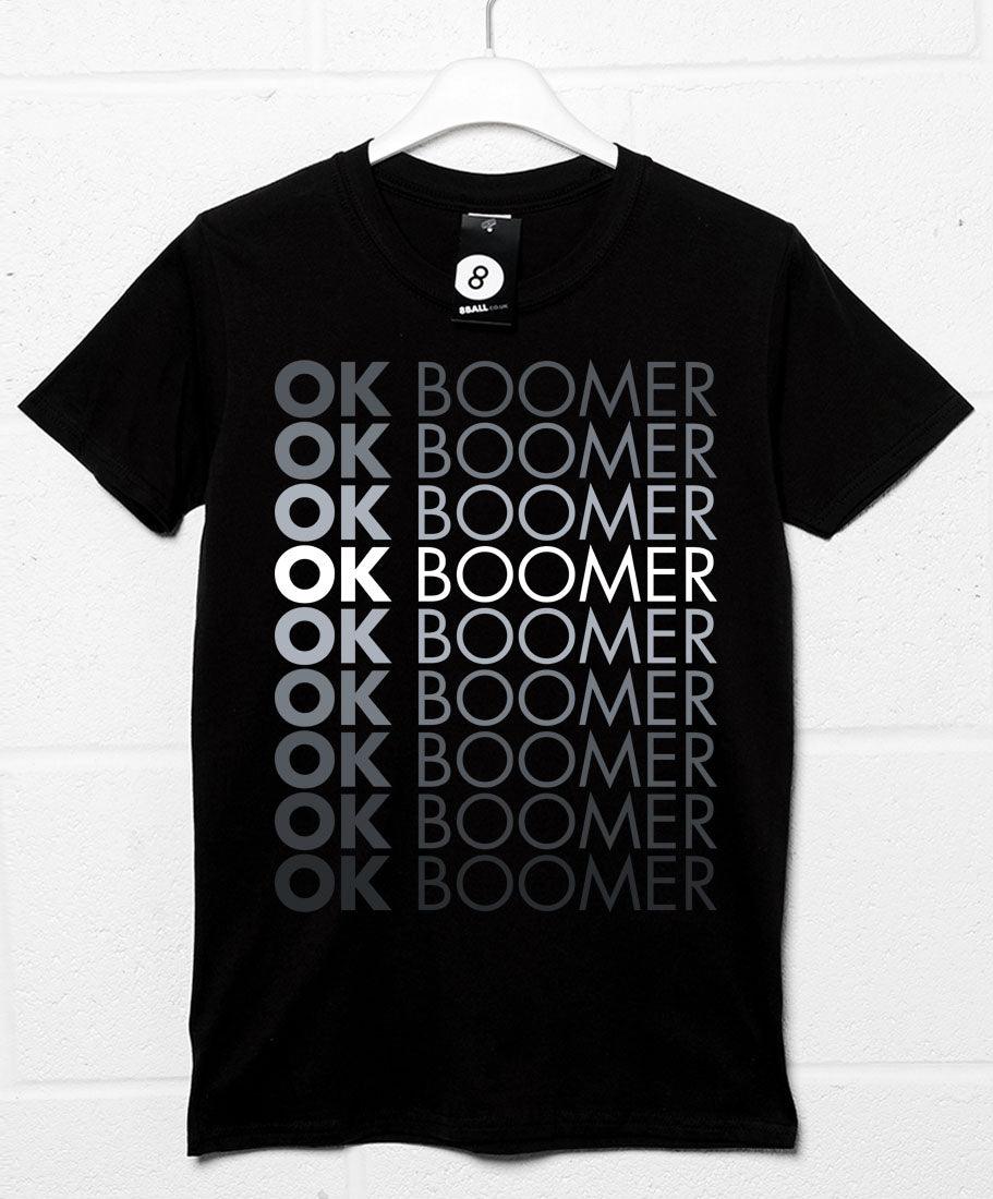 Multiple OK Boomer Print Mens Graphic T-Shirt 8Ball