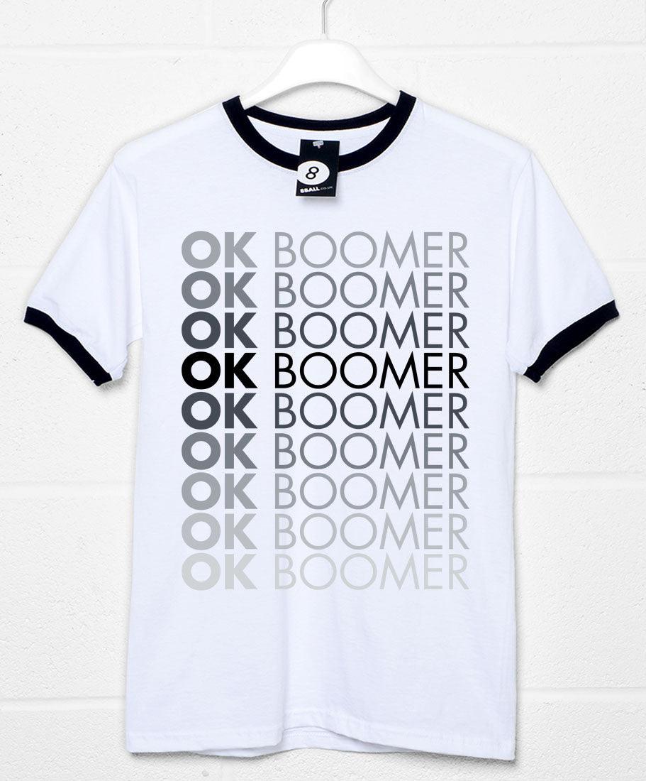 Multiple OK Boomer Print Mens Graphic T-Shirt 8Ball