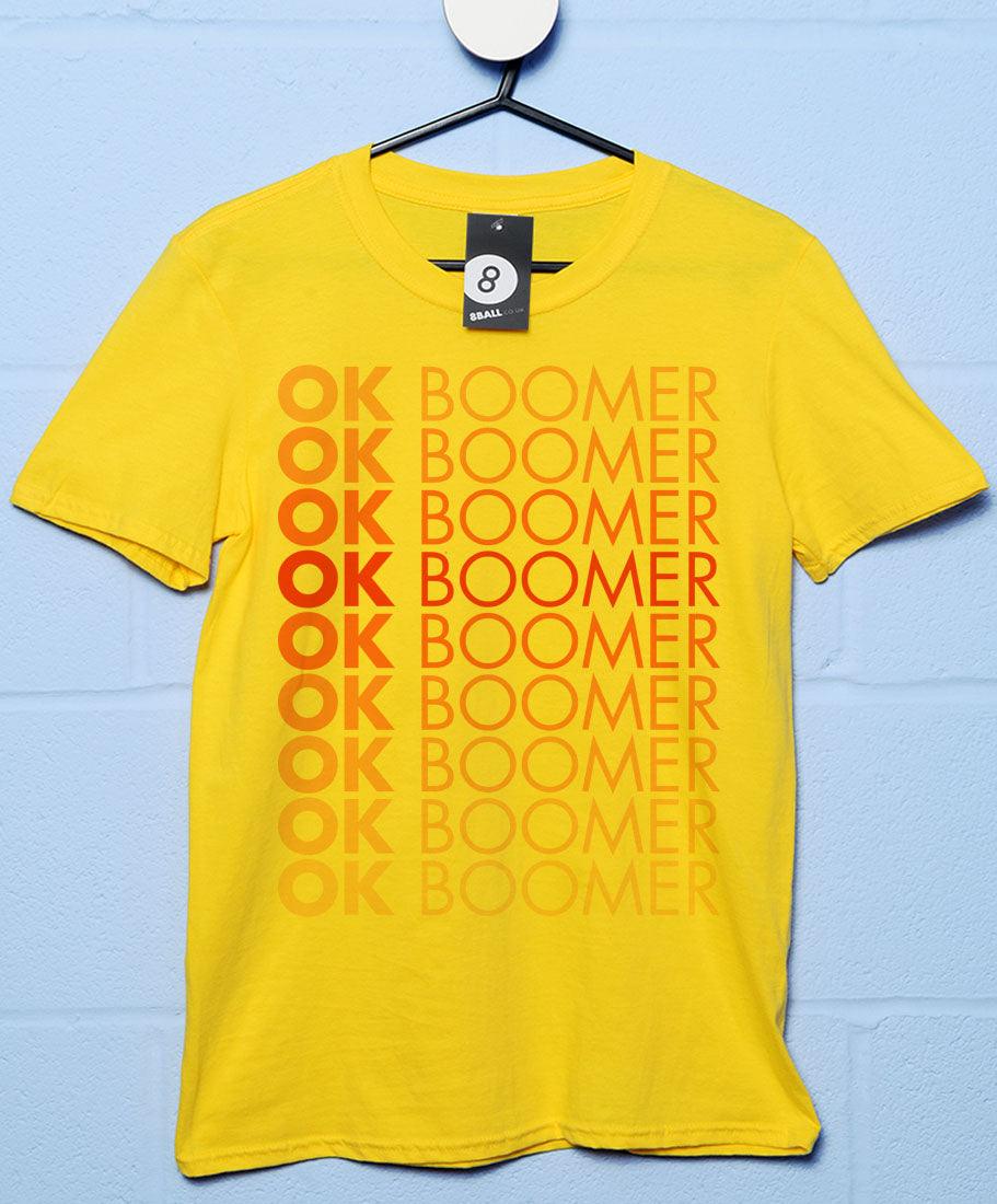 Multiple OK Boomer Print Mens Graphic T-Shirt 8Ball