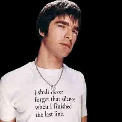 Never Forget That Silence Mens Graphic T-Shirt As Worn By Noel Gallagher 8Ball