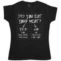 Thumbnail for No Meat No Pudding Womens Style T-Shirt, Inspired By Pink Floyd 8Ball