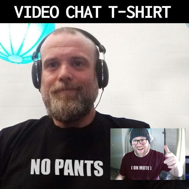 No Pants Video Conference Graphic T-Shirt For Men 8Ball