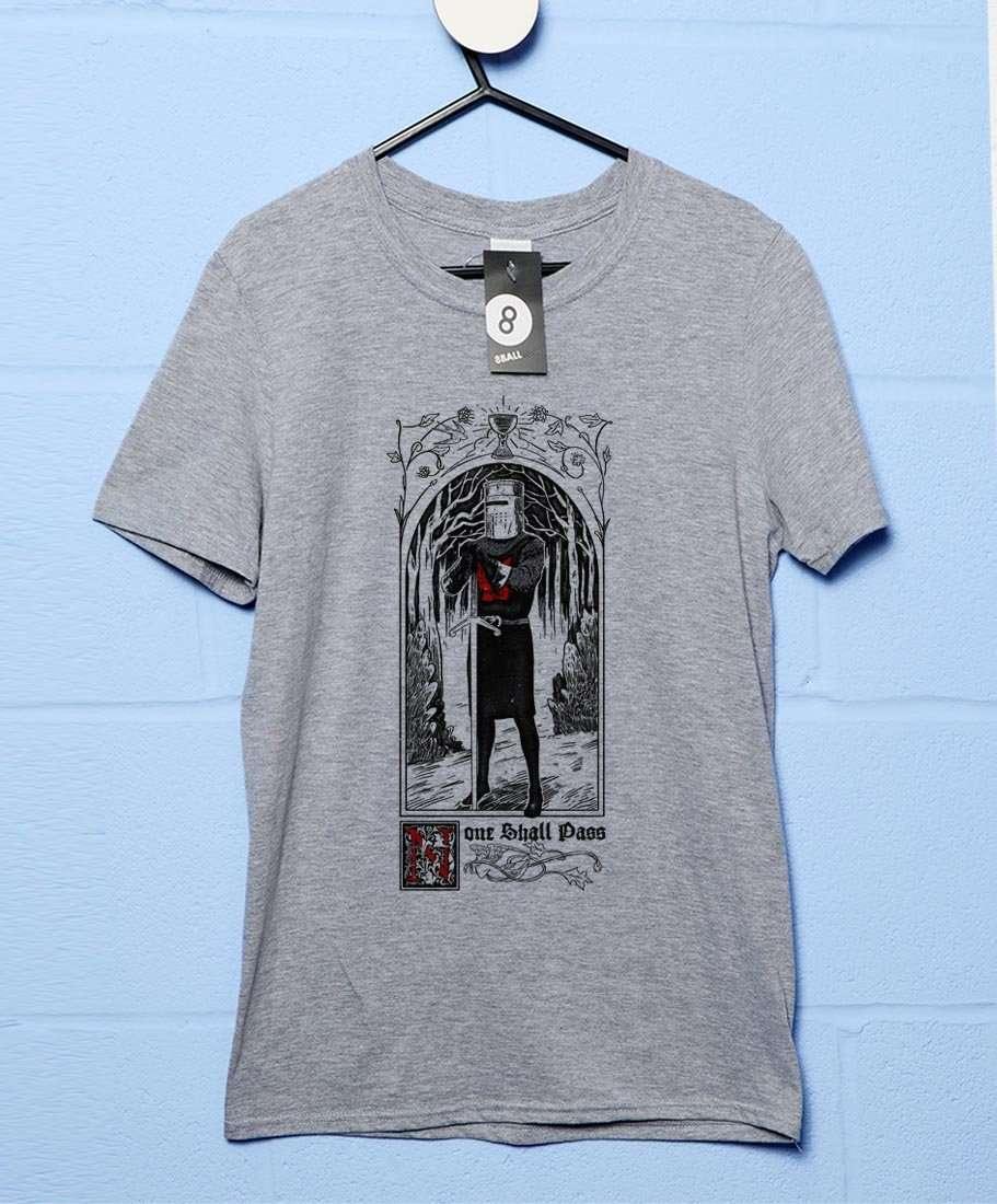 None Shall Pass Black Knight Mens Graphic T-Shirt 8Ball