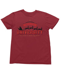 Thumbnail for North Pole University Christmas Unisex Mens Graphic T-Shirt 8Ball
