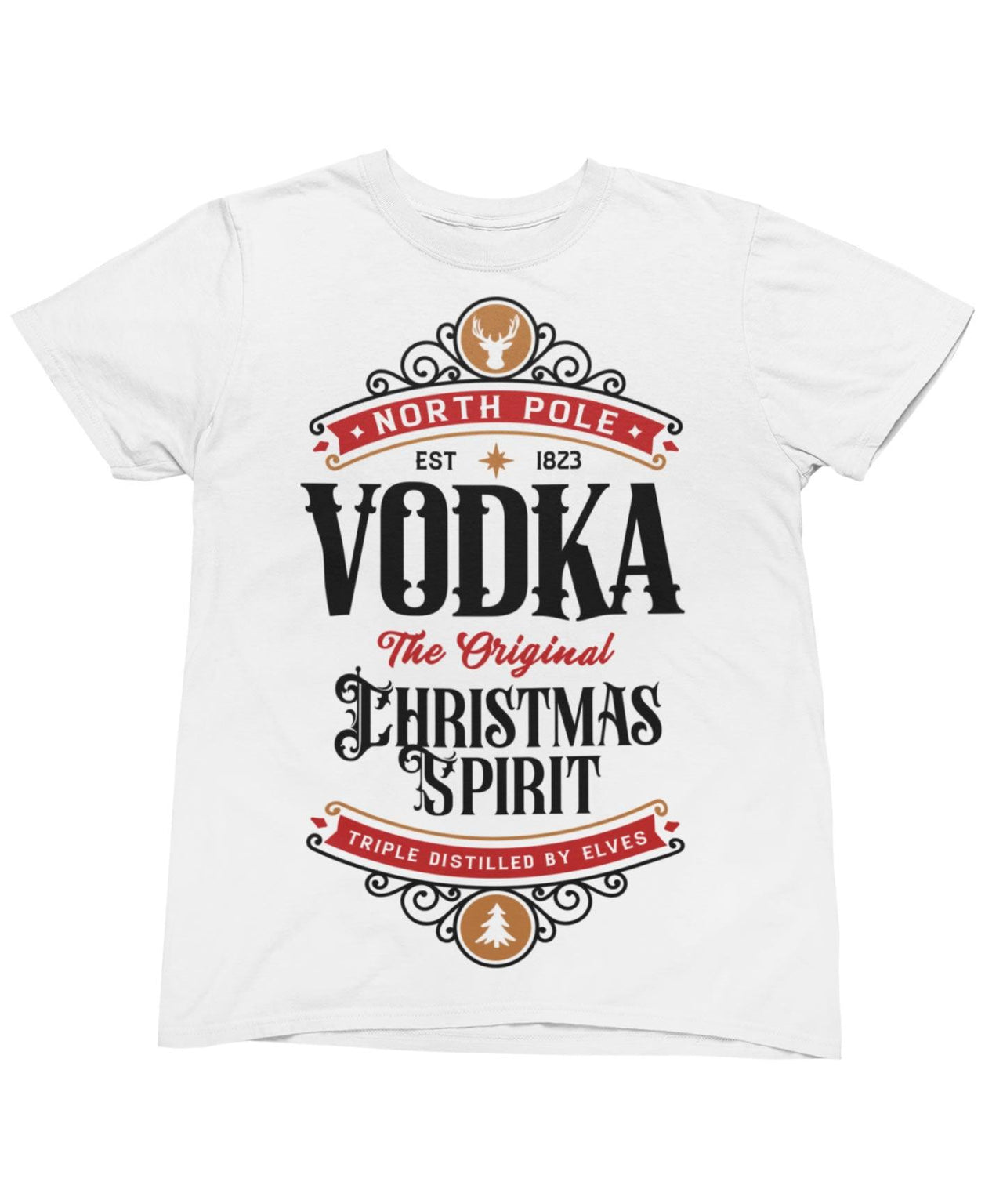 North Pole Vodka Christmas Unisex Graphic T-Shirt For Men 8Ball