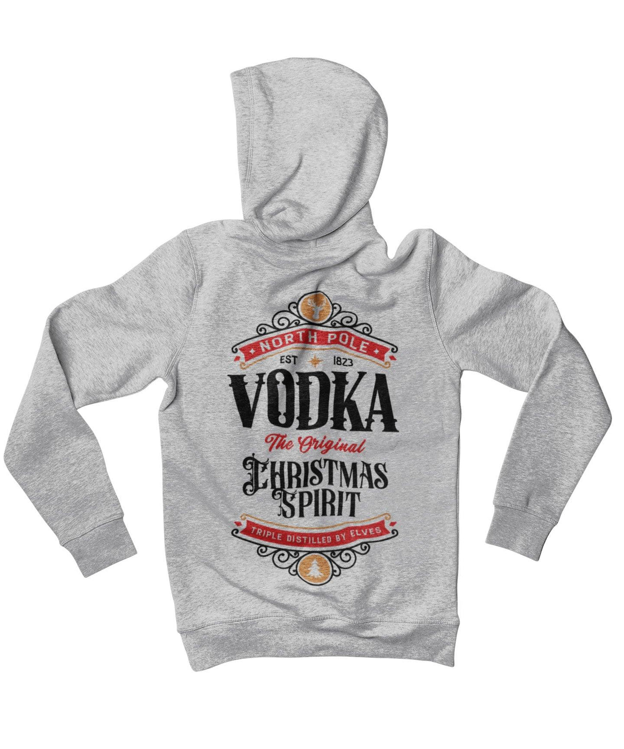 North Pole Vodka Colour Back Printed Christmas Unisex Hoodie 8Ball