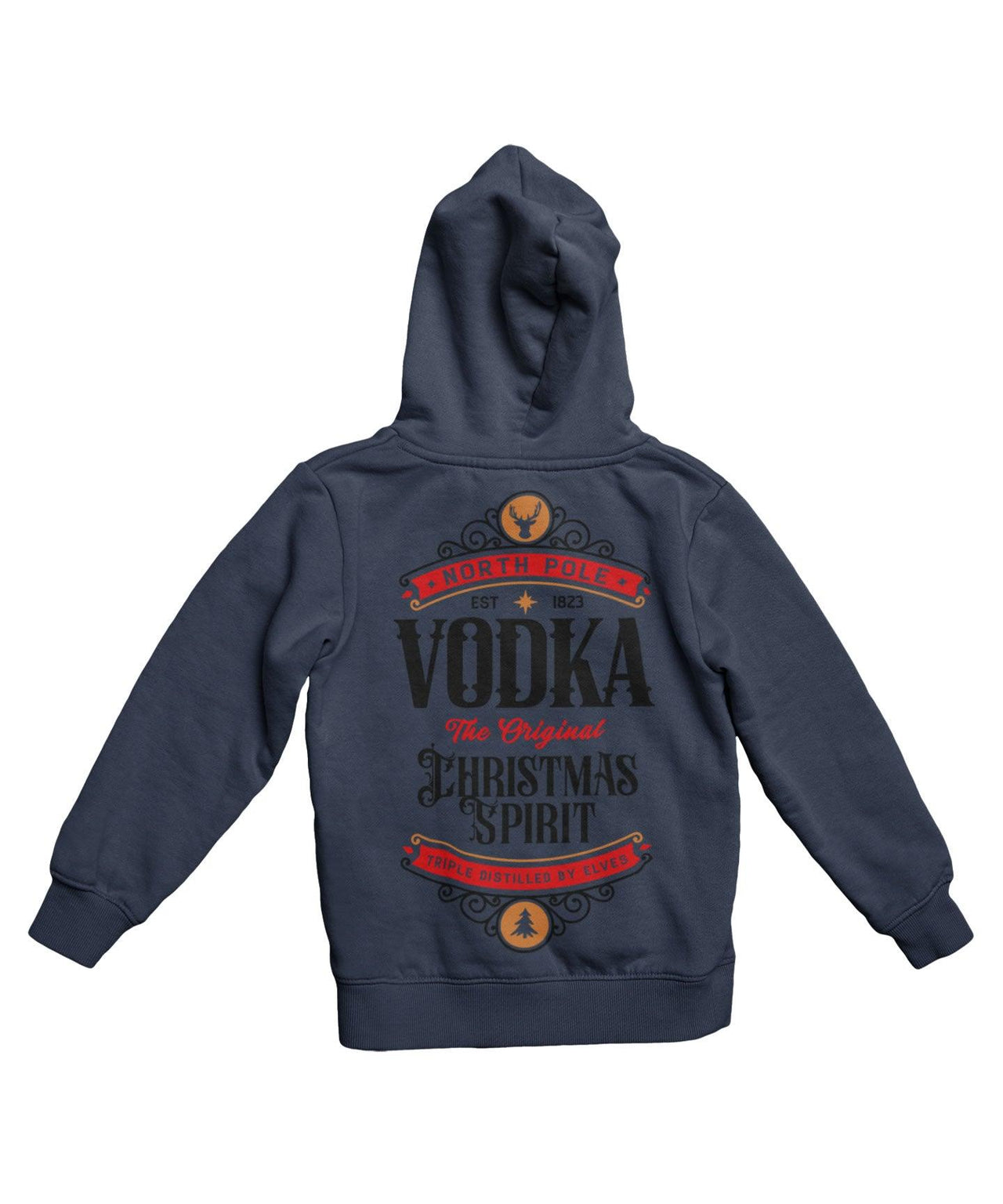 North Pole Vodka Colour Back Printed Christmas Unisex Hoodie 8Ball